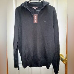 Michael Kors Men's Black Zip-Up Sweater